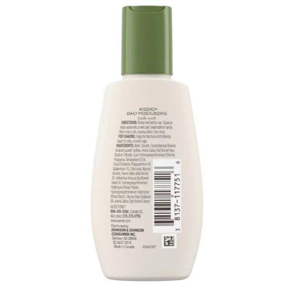 Aveeno Daily Moisturizing Body Wash Nourishes Dry Skin 2oz/60mL - Picture 2 of 2